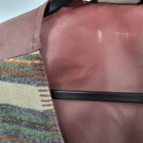 VINTAGE 90s FIRST OPTION Button Front Vest Brown - Picture 11 of 15